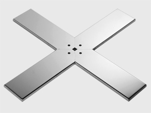 Cross stainless steel bases for chairs